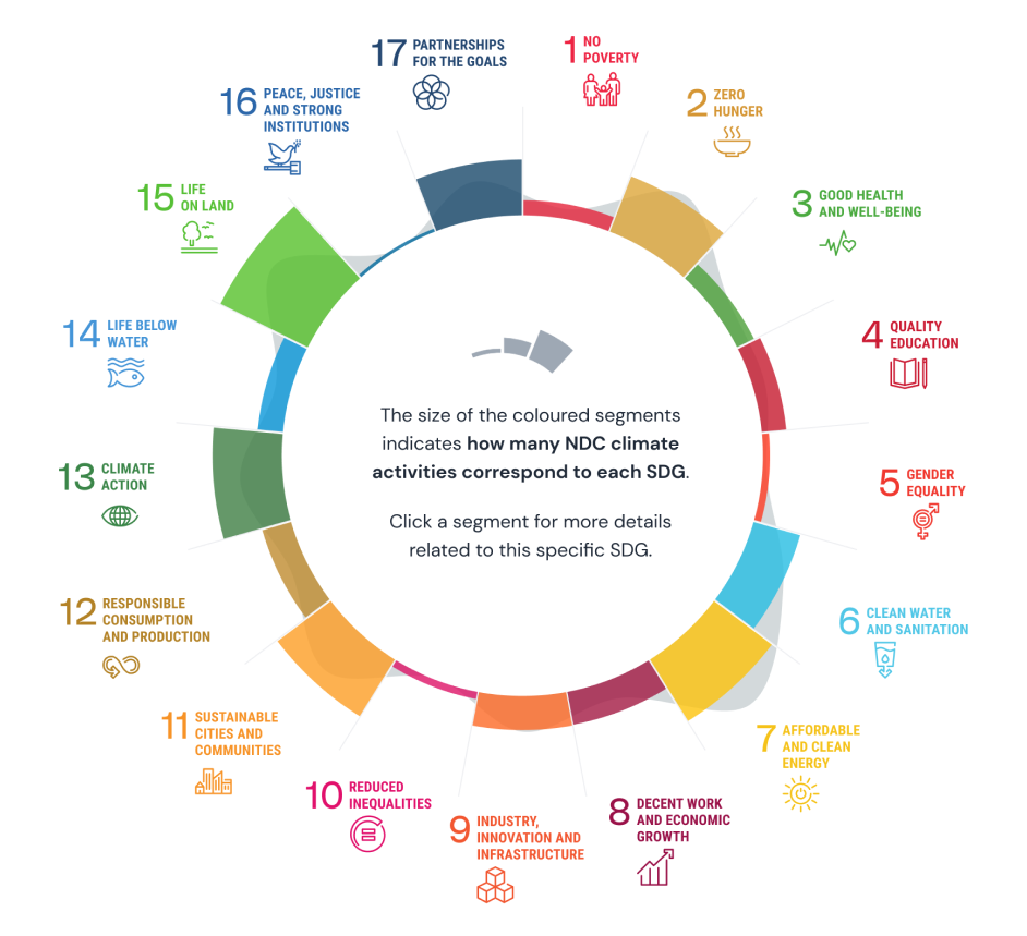 Explore NDC-SDG
connections **globally**