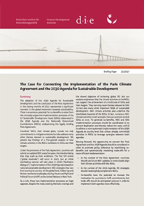 The case for connecting the implementation of the Paris Climate Agreement and the 2030 Agenda f…