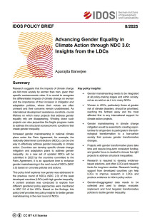 Advancing Gender Equality in Climate Action through NDC 3.0: Insights from the LDCs (policy bri…